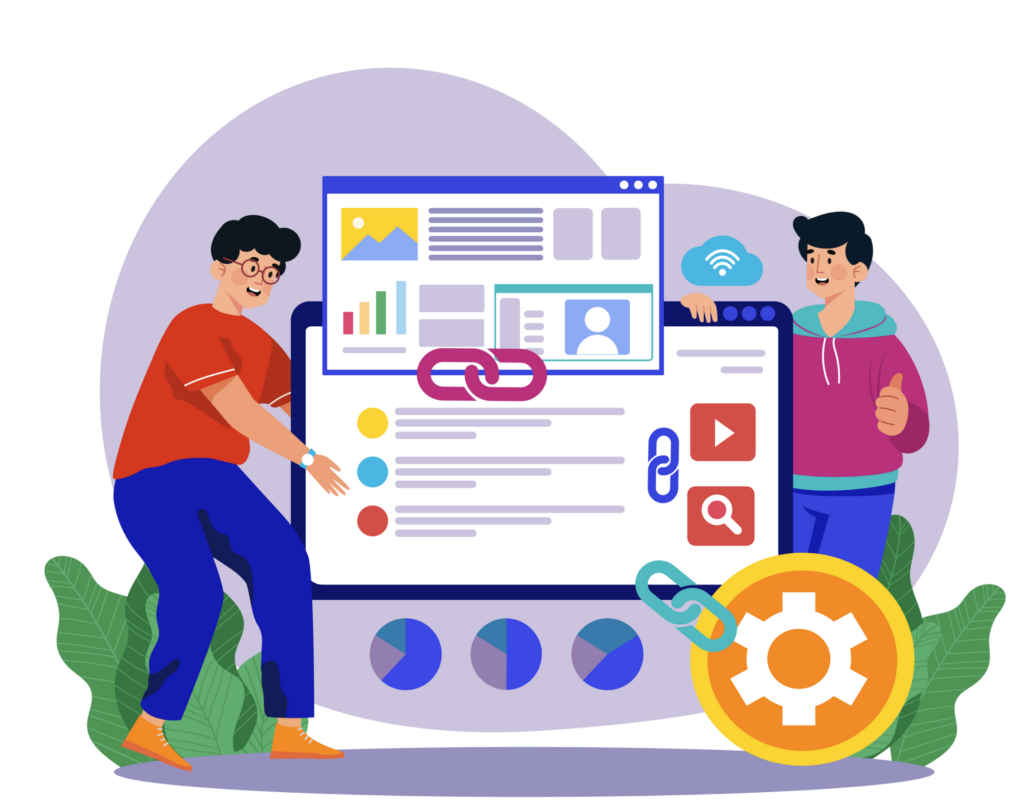 graphic explaining how SEO for real estate agents includes local link building